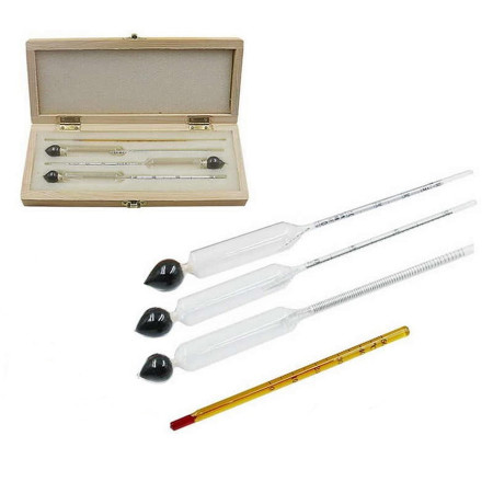 Set of alcohol meters in a wooden box в Ставрополе