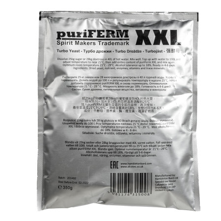 Turbo yeast alcohol "PuriFerm XXL" (350 gr) в Ставрополе