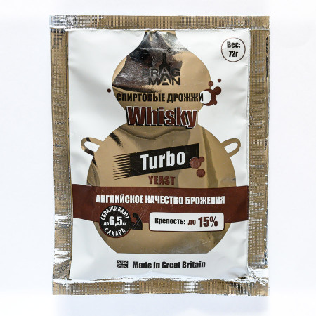 Turbo yeast alcohol BragMan "Whisky TURBO" (72 gr) в Ставрополе